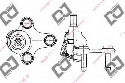 DJ PARTS db1168 -  Несущий / направляющий шарнир